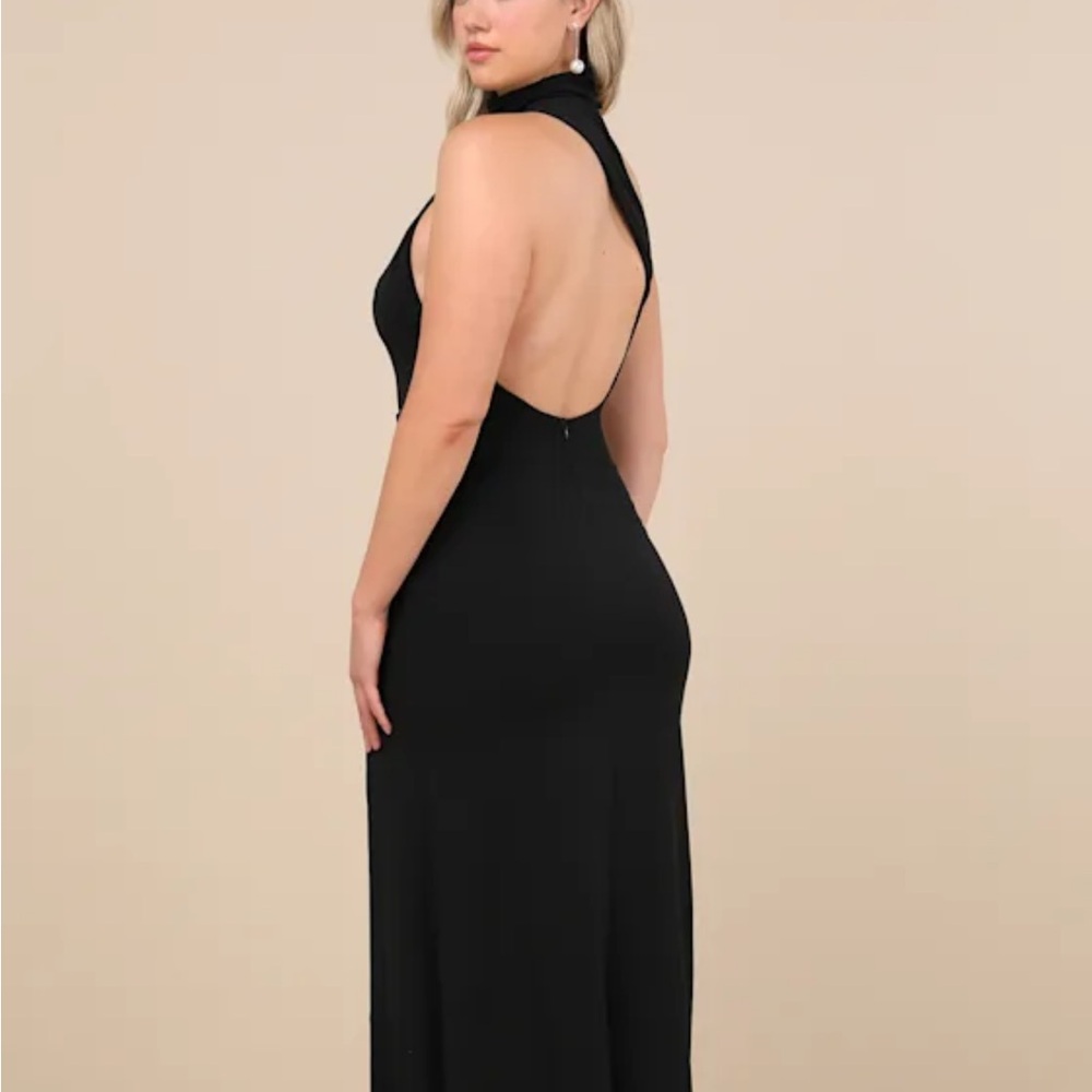 NEW LULUS Elegant Black One-Shoulder Dress - Picture 7 of 9